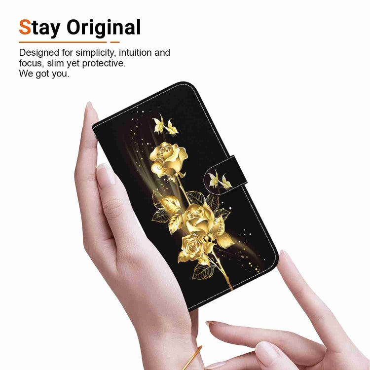 Samsung Galaxy A03 leather case with crystal texture design, showcasing card slots and kickstand feature.